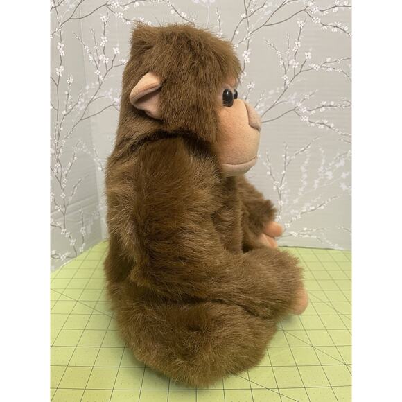 Kids of America Monkey Chimp Chimpanzee Ape Plush 15” Brown Tan Stuffed Animal - Picture 4 of 9